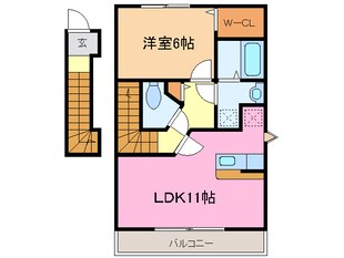 阿漕駅 徒歩10分 2階の物件間取画像